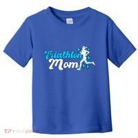 Triathlon Mom For Triathletes Mother Grunge Gift Toddler T-Shirt thumb 0