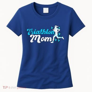 Triathlon Mom For Triathletes Mother Grunge Gift Women's T-Shirt