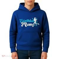 Triathlon Mom For Triathletes Mother Grunge Gift Kids Hoodie thumb 4