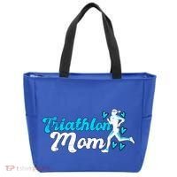 Triathlon Mom For Triathletes Mother Grunge Gift Tote Bag thumb 0