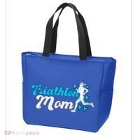 Triathlon Mom For Triathletes Mother Grunge Gift Tote Bag thumb 3