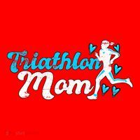 Triathlon Mom For Triathletes Mother Grunge Gift Santa Hat thumb 1