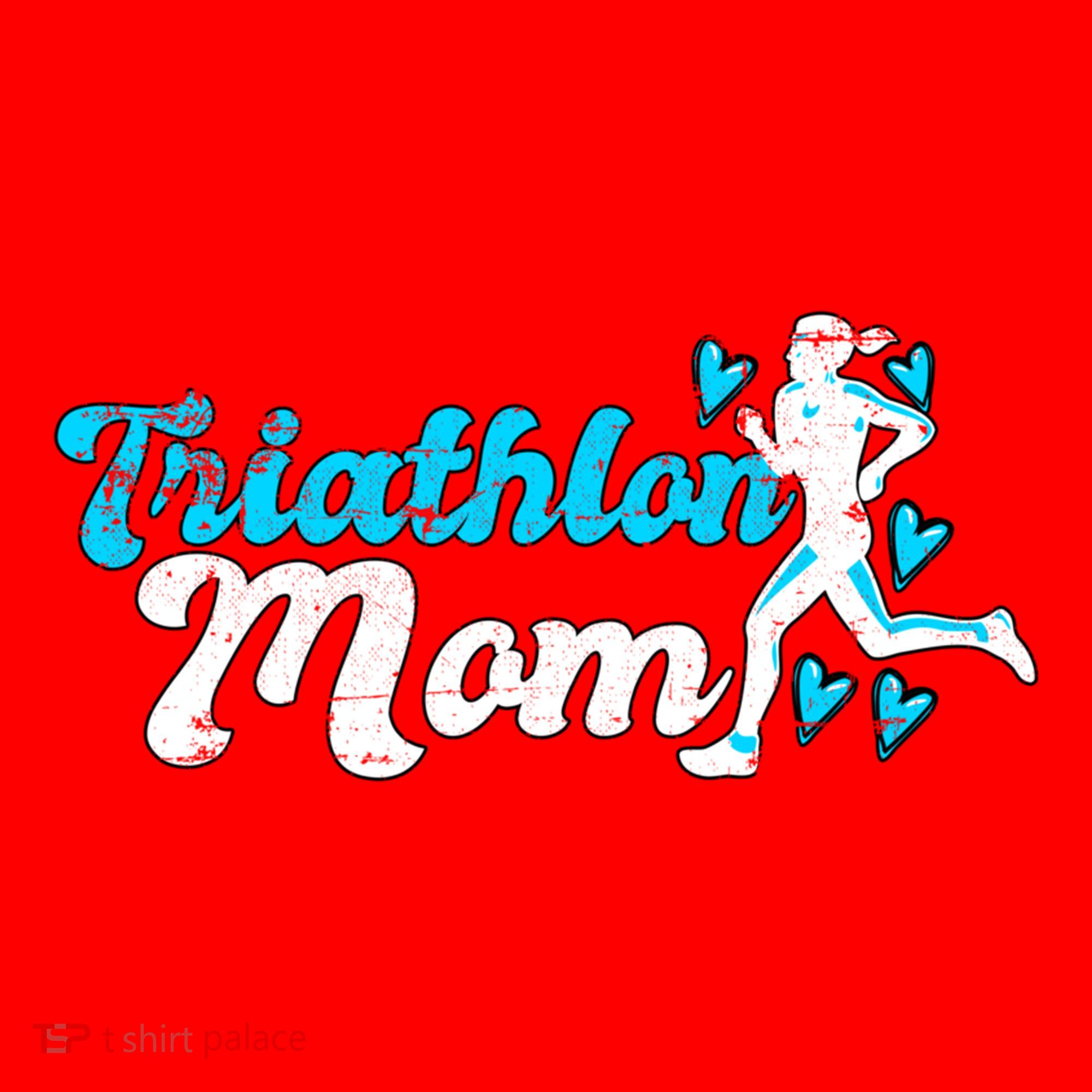 Triathlon Mom For Triathletes Mother Grunge Gift Santa Hat