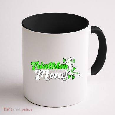 Triathlon Mom For Triathletes Mother Cute Gift Coffee Mug back