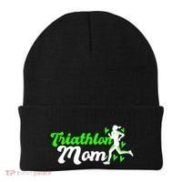 Triathlon Mom For Triathletes Mother Cute Gift Beanie thumb 0