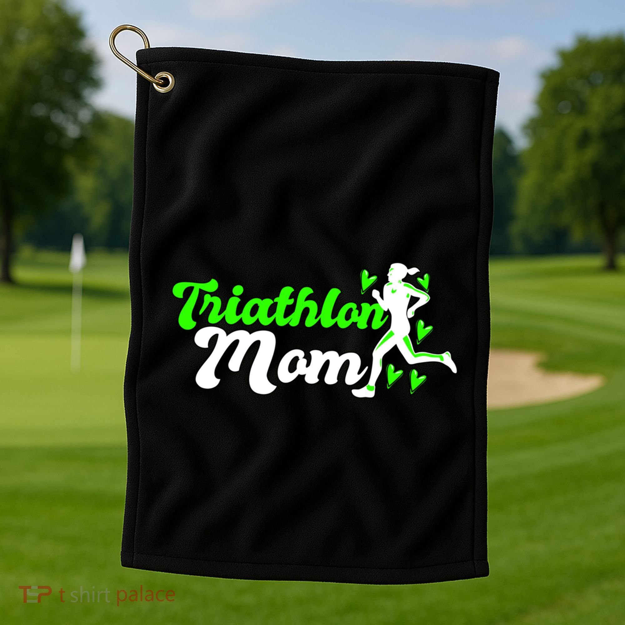 Triathlon Mom For Triathletes Mother Cute Gift Golf Towel