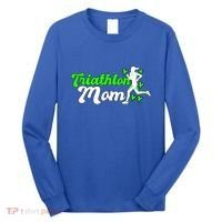 Triathlon Mom For Triathletes Mother Cute Gift Long Sleeve Shirt thumb 0