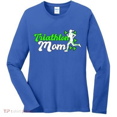 Triathlon Mom For Triathletes Mother Cute Gift Women's Long Sleeve Shirt