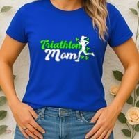 Triathlon Mom For Triathletes Mother Cute Gift Women's T-Shirt thumb 2