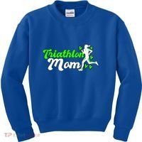 Triathlon Mom For Triathletes Mother Cute Gift Kids Sweatshirt thumb 0