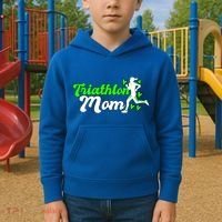 Triathlon Mom For Triathletes Mother Cute Gift Kids Hoodie thumb 2