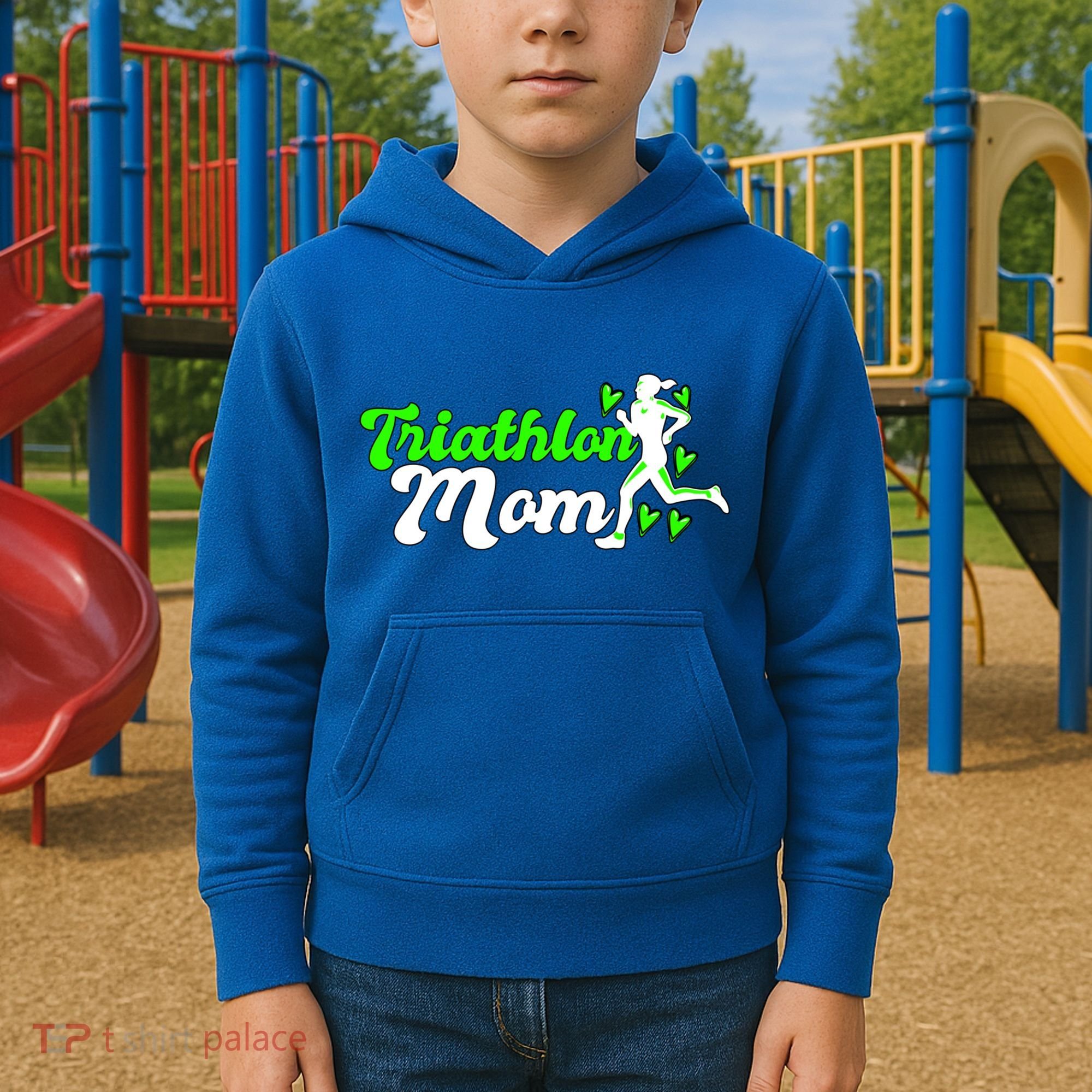 Triathlon Mom For Triathletes Mother Cute Gift Kids Hoodie