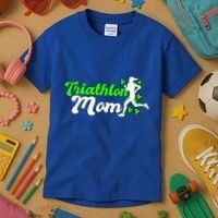 Triathlon Mom For Triathletes Mother Cute Gift Kids T-Shirt thumb 3