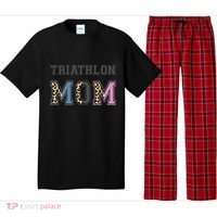 Triathlon Mom Funny Triathlete Swimming Cycling Running Meaningful Gift Pajama Set thumb 0