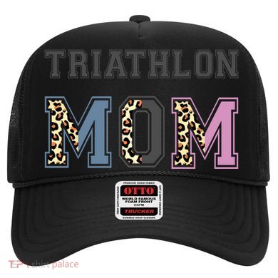 Triathlon Mom Funny Triathlete Swimming Cycling Running Meaningful Gift Hat