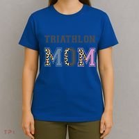 Triathlon Mom Funny Triathlete Swimming Cycling Running Meaningful Gift T-Shirt thumb 4