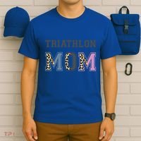 Triathlon Mom Funny Triathlete Swimming Cycling Running Meaningful Gift T-Shirt thumb 6