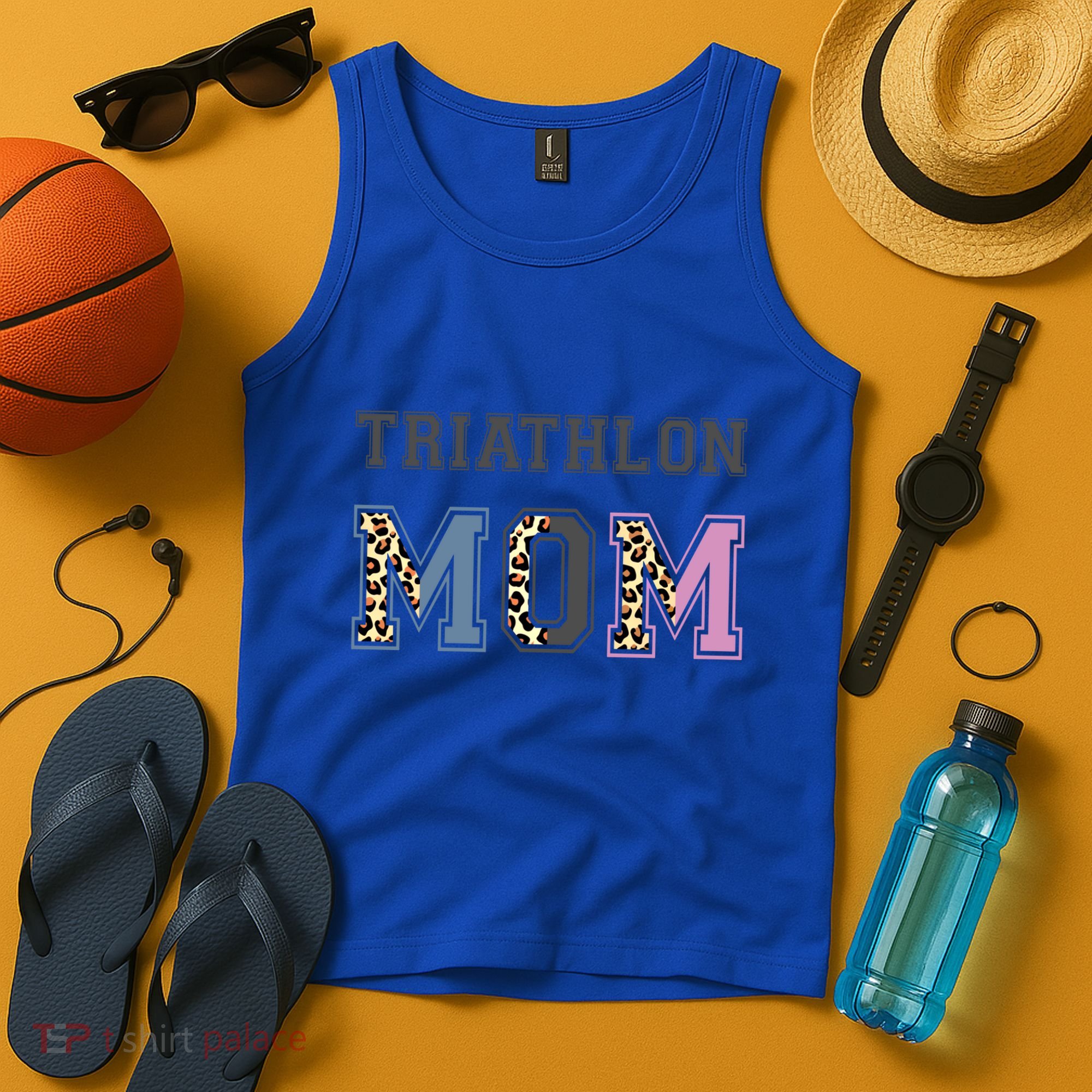 Triathlon Mom Funny Triathlete Swimming Cycling Running Meaningful Gift Tank Top