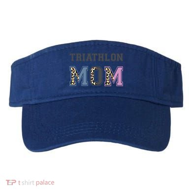 Triathlon Mom Funny Triathlete Swimming Cycling Running Meaningful Gift Visor