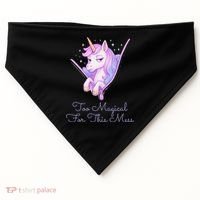 Too Magical For This Mess Funny Anti Social Unicorn USA-Made Doggie Bandana thumb 0