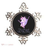 Too Magical For This Mess Funny Anti Social Unicorn Ornament thumb 0