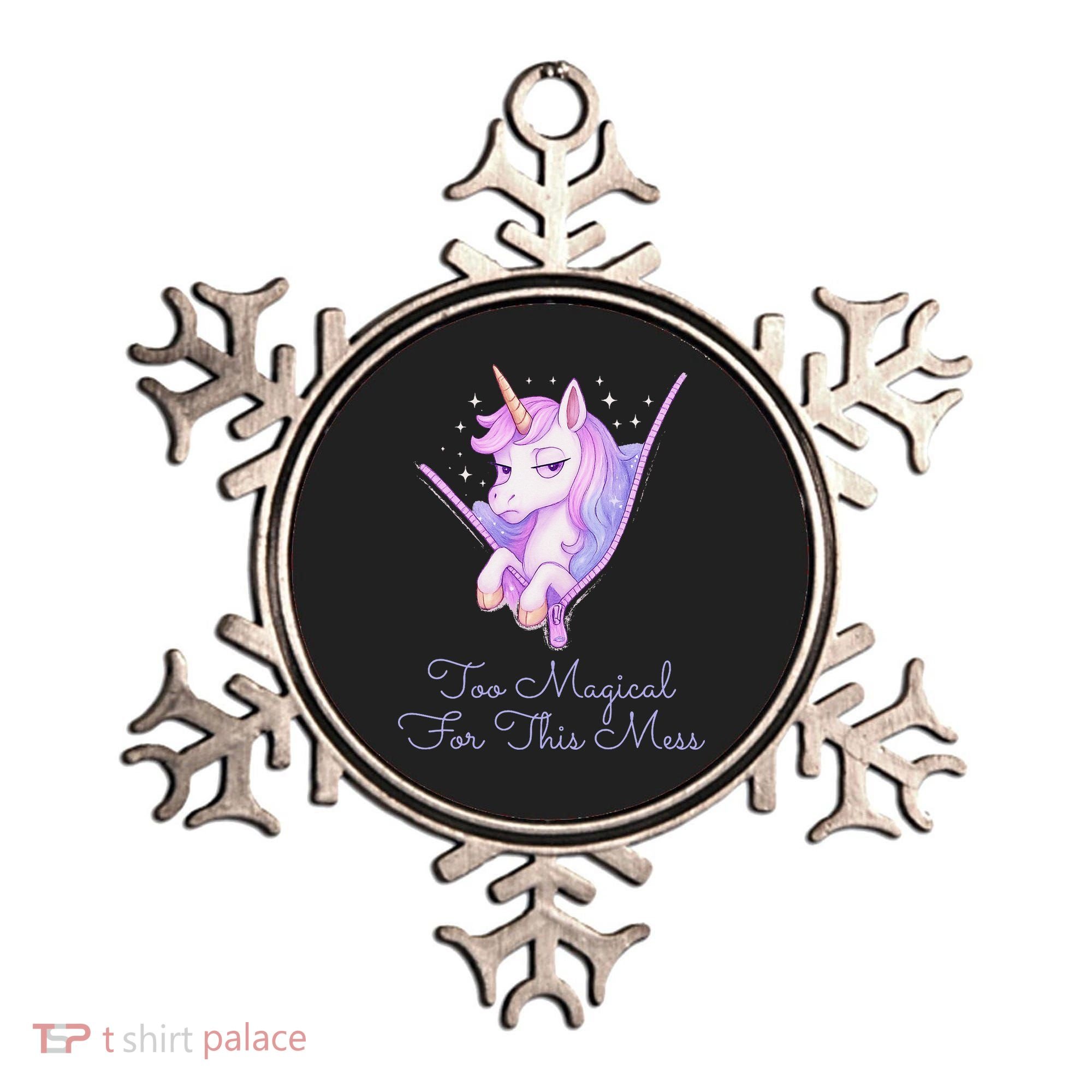 Too Magical For This Mess Funny Anti Social Unicorn Ornament