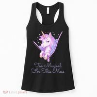 Too Magical For This Mess Funny Anti Social Unicorn Women's Tank Top thumb 0