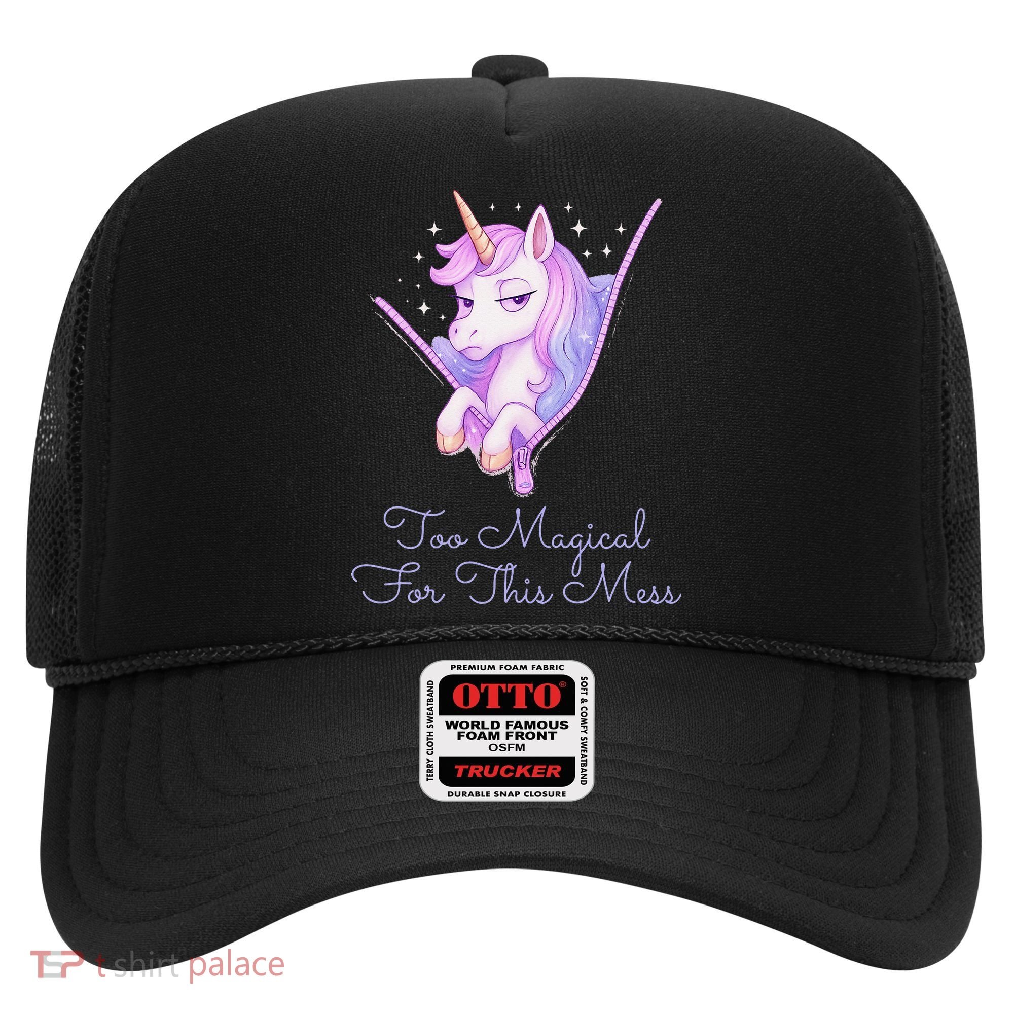 Too Magical For This Mess Funny Anti Social Unicorn Hat