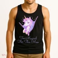 Too Magical For This Mess Funny Anti Social Unicorn Tank Top thumb 3