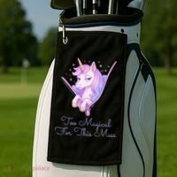 Too Magical For This Mess Funny Anti Social Unicorn Golf Towel thumb 2