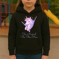 Too Magical For This Mess Funny Anti Social Unicorn Kids Hoodie thumb 3