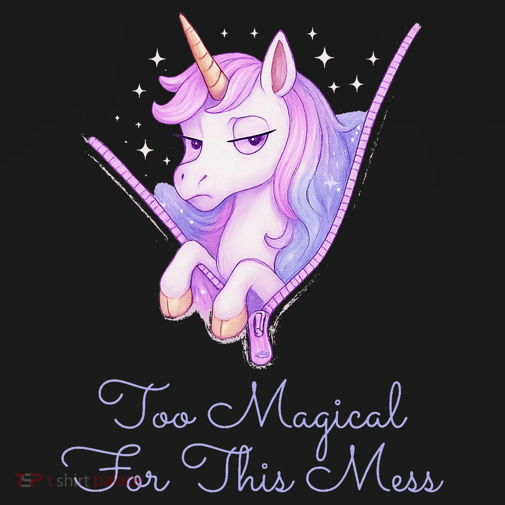 Too Magical For This Mess Funny Anti Social Unicorn Kids Long Sleeve Shirt