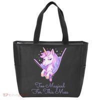 Too Magical For This Mess Funny Anti Social Unicorn Tote Bag thumb 0