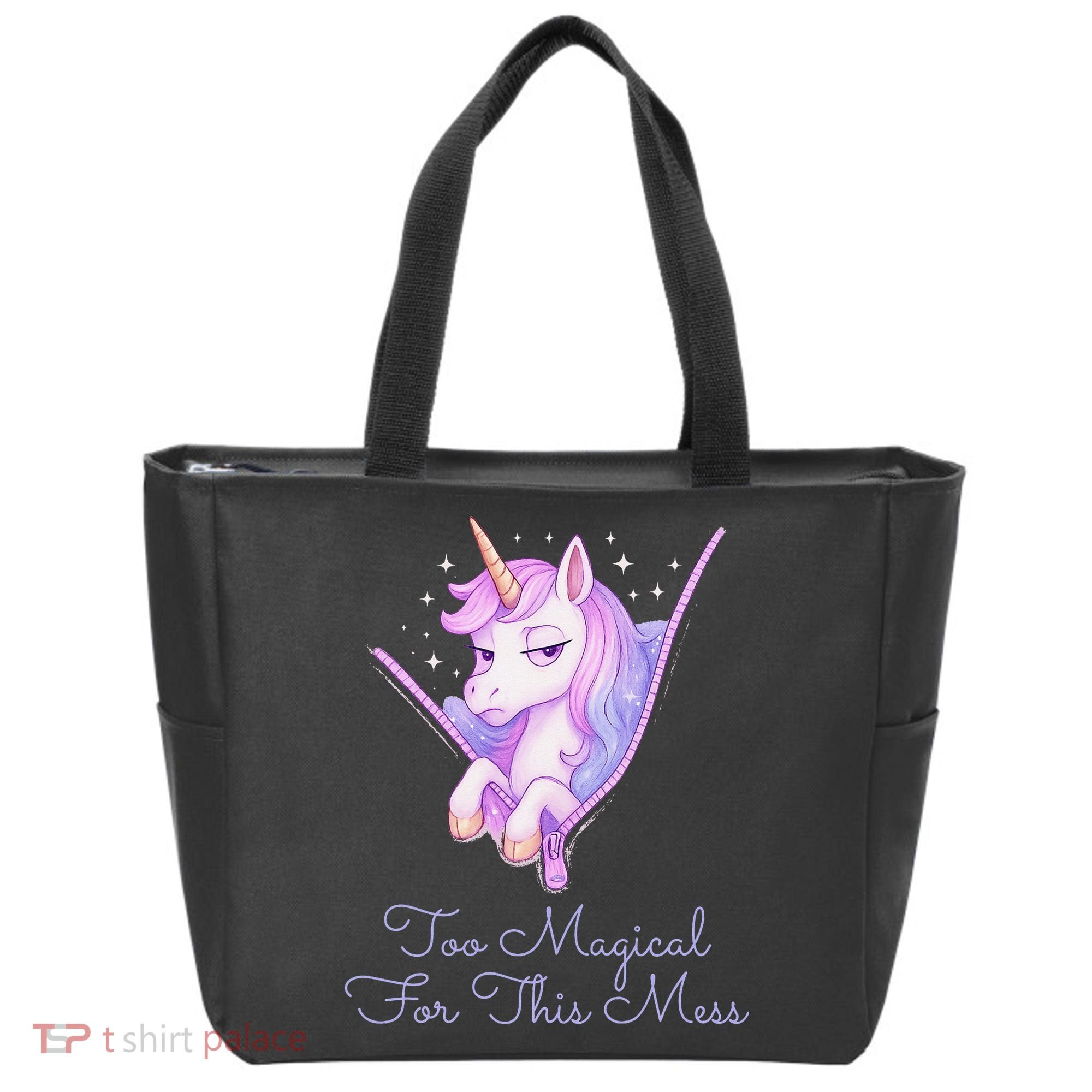 Too Magical For This Mess Funny Anti Social Unicorn Tote Bag