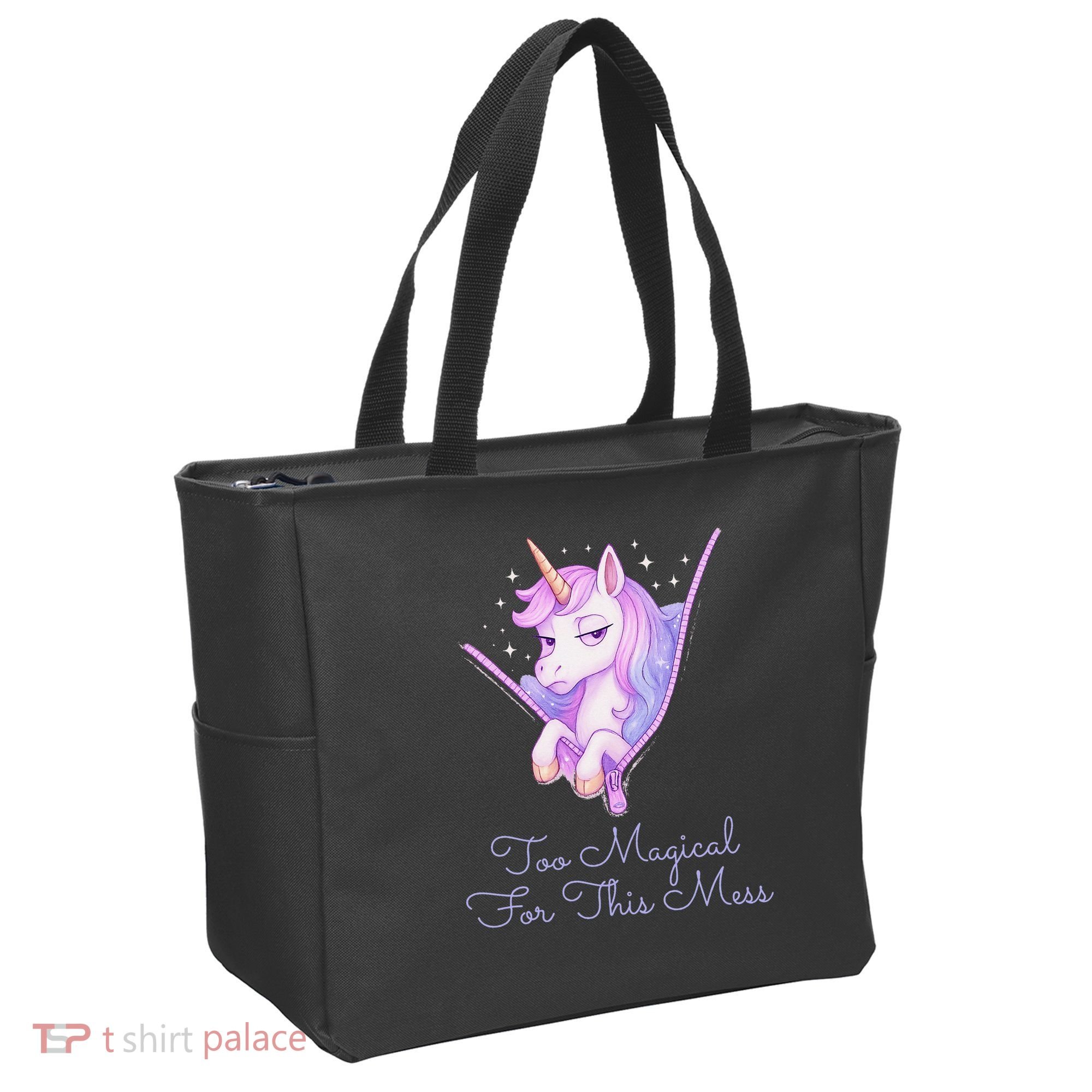 Too Magical For This Mess Funny Anti Social Unicorn Tote Bag