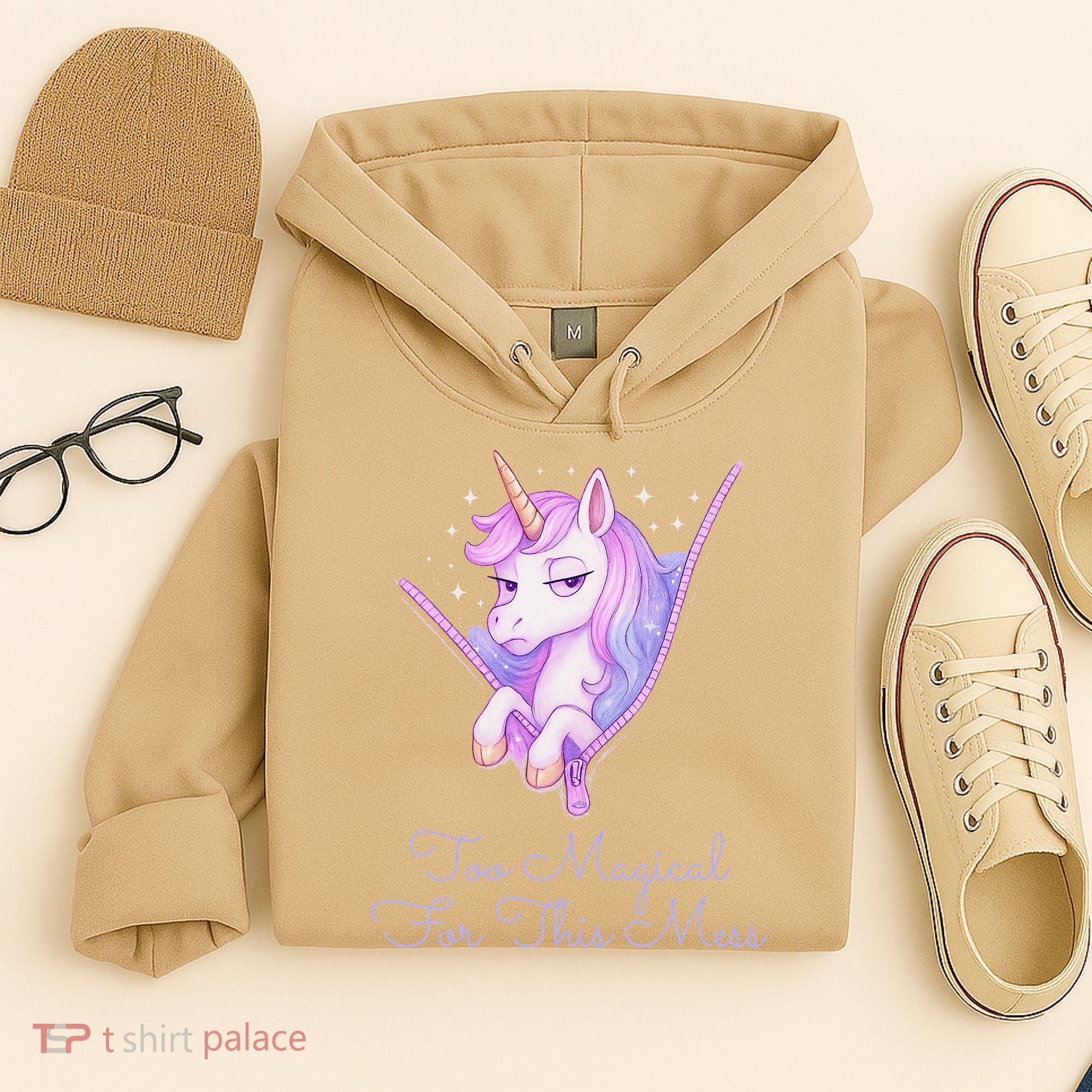 Too Magical For This Mess Funny Anti Social Unicorn Hoodie