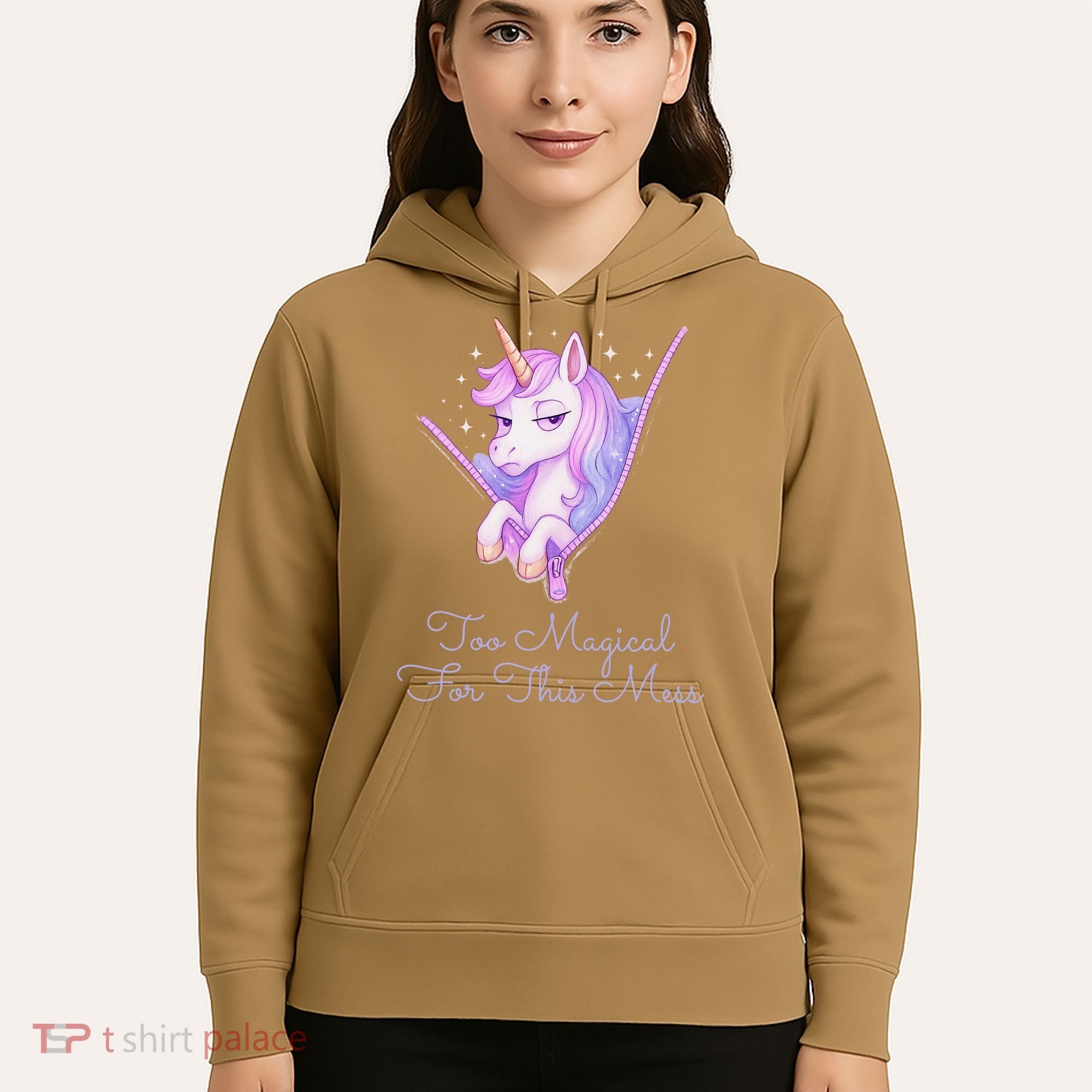 Too Magical For This Mess Funny Anti Social Unicorn Hoodie