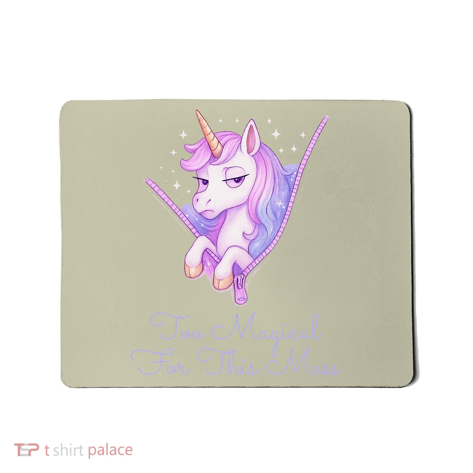 Too Magical For This Mess Funny Anti Social Unicorn Mousepad