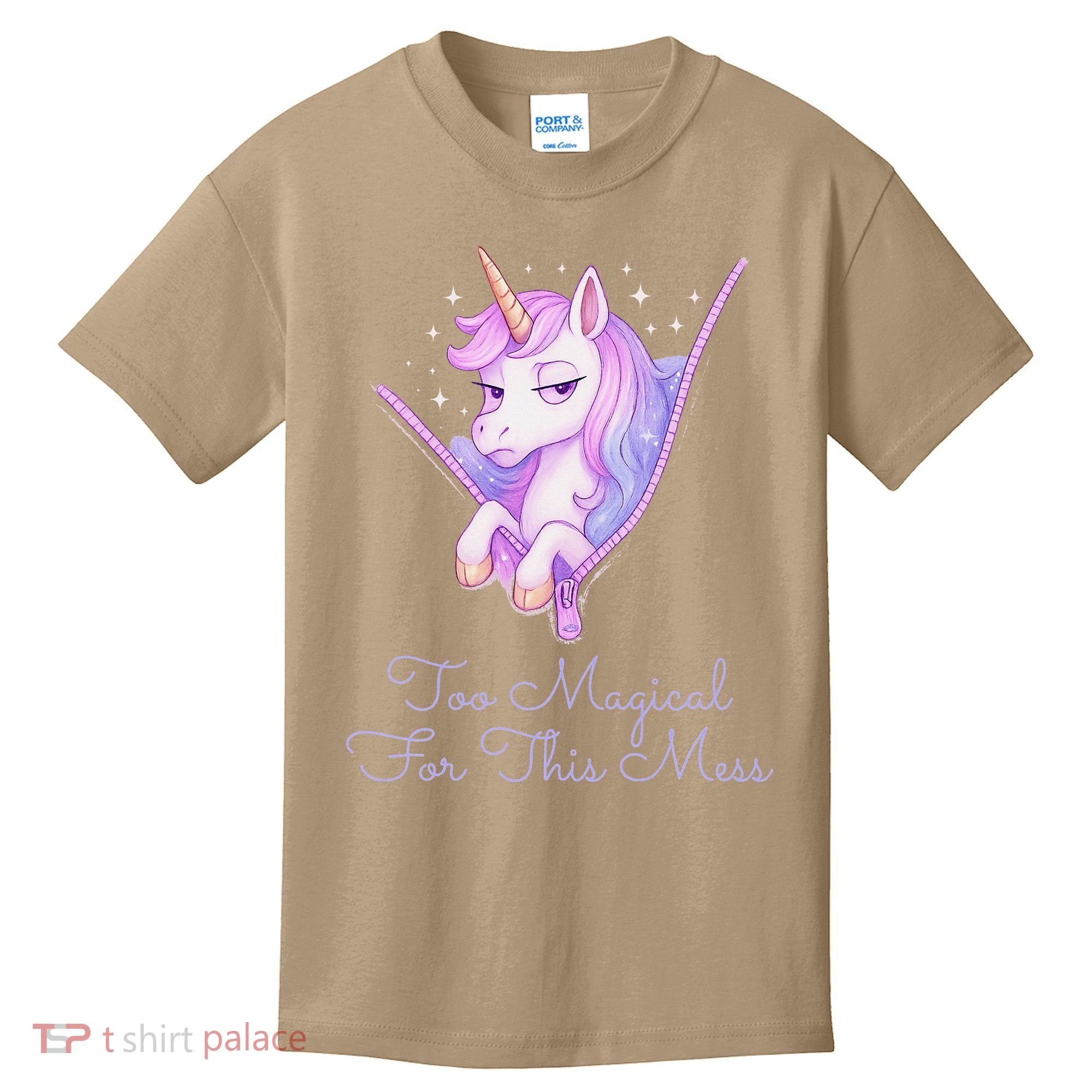 Too Magical For This Mess Funny Anti Social Unicorn Kids T-Shirt