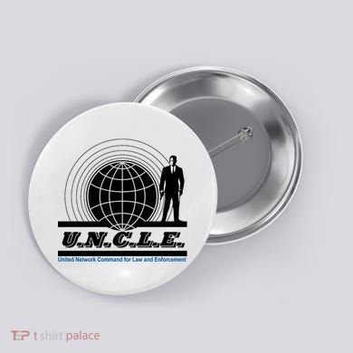 The Man From U.N.C.L.E Uncle Funny Button