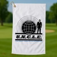 The Man From U.N.C.L.E Uncle Funny Golf Towel thumb 1