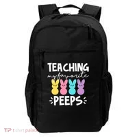Teaching My Favorite Peeps Easter Teacher Cute Backpack thumb 0