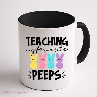 Teaching My Favorite Peeps Easter Teacher Cute Coffee Mug back