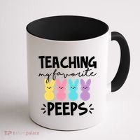 Teaching My Favorite Peeps Easter Teacher Cute Coffee Mug thumb 1