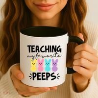 Teaching My Favorite Peeps Easter Teacher Cute Coffee Mug thumb 3