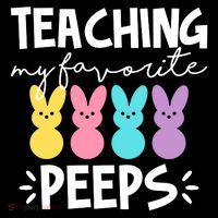 Teaching My Favorite Peeps Easter Teacher Cute Women's Hoodie thumb 2