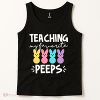 Teaching My Favorite Peeps Easter Teacher Cute Tank Top thumb 2