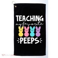 Teaching My Favorite Peeps Easter Teacher Cute Golf Towel thumb 0