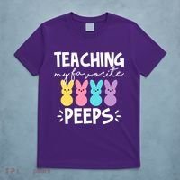 Teaching My Favorite Peeps Easter Teacher Cute T-Shirt thumb 5