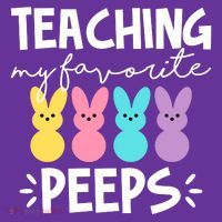 Teaching My Favorite Peeps Easter Teacher Cute Button thumb 1